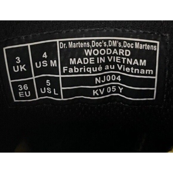 Dr. Doc Martens Woodard Grizzly Womens Size 5 Black Leather Lace Up Boots NEW - Picture 9 of 9